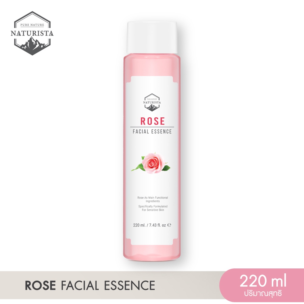 Naturista น้ำตบเอสเซนส์โลชั่นกุหลาบ คืนความสดใสให้ผิวดูเปล่งปลั่งกระจ่างใส Rose Facial Essence 220ml