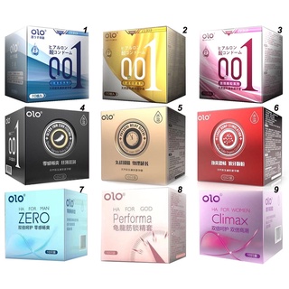 Olo 001 บางเฉียบ รับรู้การสัมผัส กล่อง 10 ชิ้น