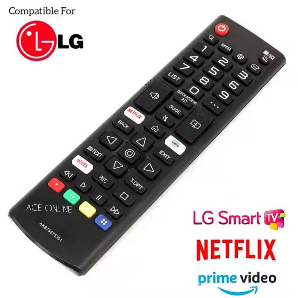 ลูกชาย75675301 รีโมทคอนโทรลพร้อมแอปวิดีโอ Netflix Prime สําหรับ USed สําหรับ LG 2019 สมาร์ททีวีอืมรุ่น SM fernbedienung akb75675311..
