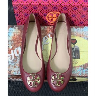 TORY BURCH CLAIRE BALLET FLAT TUMBLED LEATHER