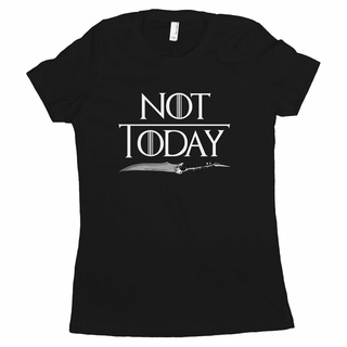 เสื้อยืด พิมพ์ลาย Arya Not Today Stark Not Today สําหรับผู้หญิงS-5XL