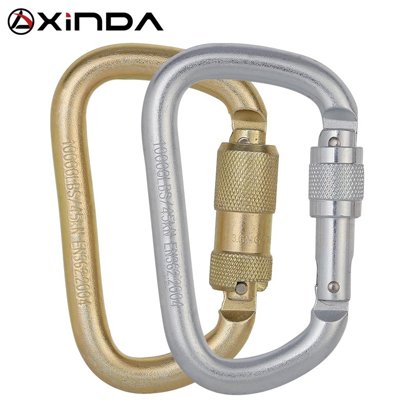 คาราบิเนอร์เหล็ก Xinda รูปตัว D 45KN AL-Q9719 สำหรับงานอุตสาหกรรม