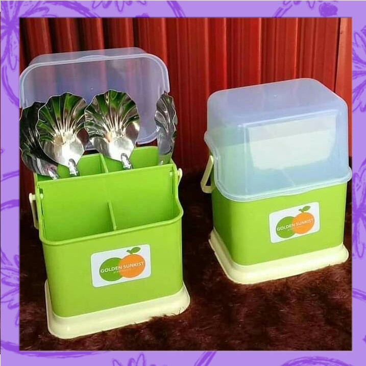 GS SPOON HOLDER/ GOLDEN SUNKIST SPOON CONTAINER/ SPOONFOLD HOLDER