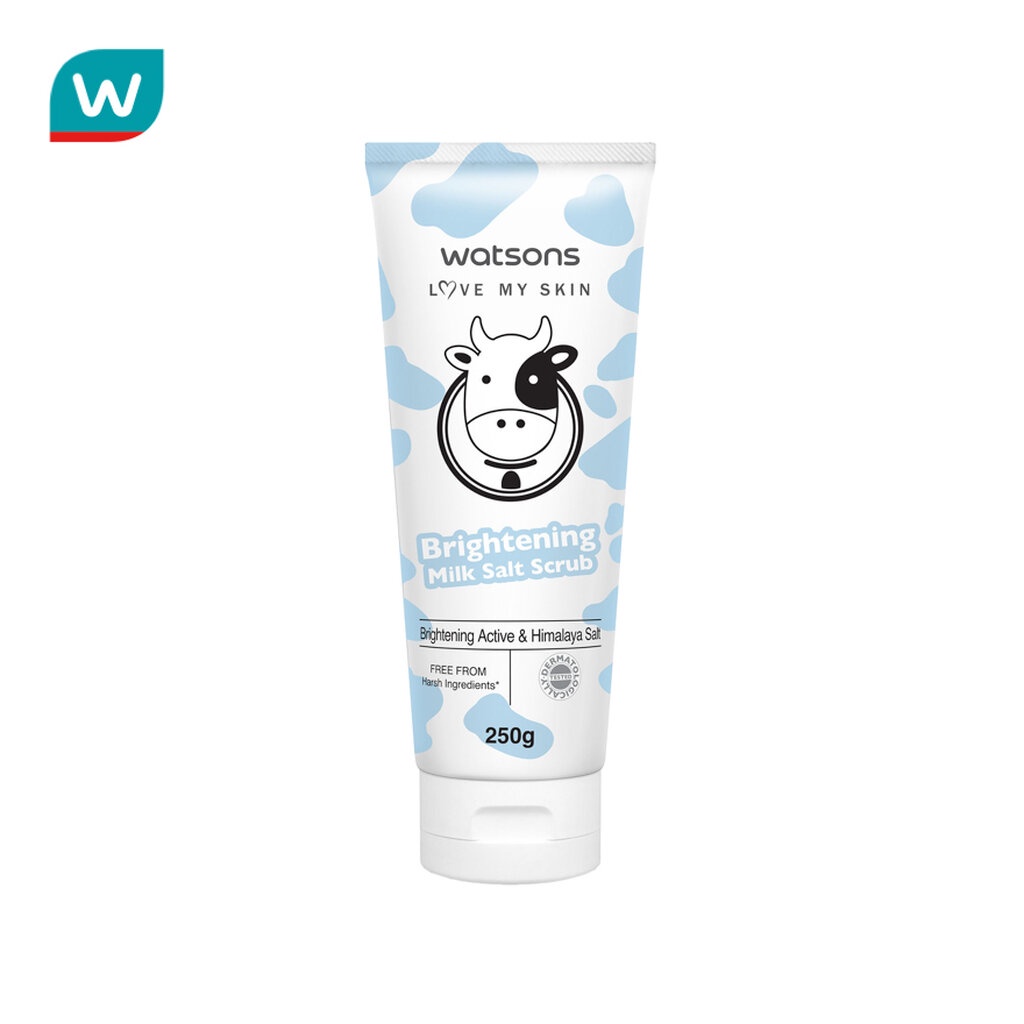 Watsons วัตสัน เลิฟ มาย สกิน ไบรท์เทนนิ่ง มิลค์ ซอลท์ สครับ 290ก.