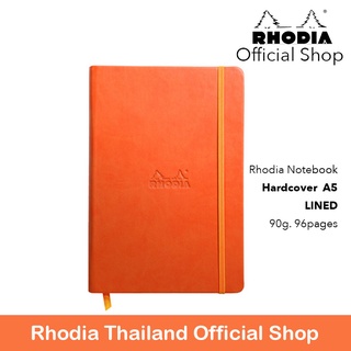 Rhodiarama : Notebook Hardcover - A5 Tangerine (7548) Lined สมุดจดบันทึกจากฝรั่งเศส นำเข้าโดย Rhodia Thailand