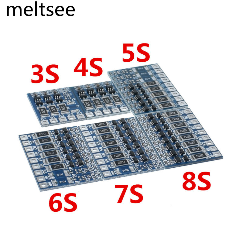 5 S 21 V 4 . 2 V บอร์ดป้องกันการสมดุล 5S 21V 4.2V 68Ma 5s Li - Ion 18650 3s 4 S 5 S 7 S 8s