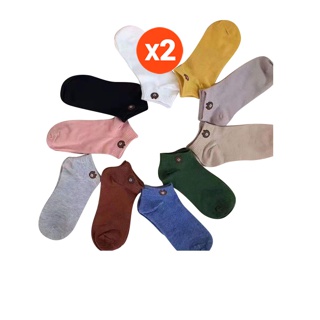 [Flash sale 2.2 เหลือ 1฿ เที่ยง] พร้อมส่ง ถุงเท้าข้อสั้น 2 คู่ ถุงเท้าหมีบราวน์ ถุงเท้าหมี ลายหมี ถุงเท้าแฟชั่น
