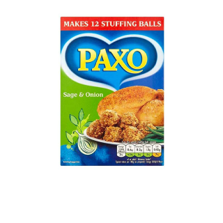 Paxo Sage & Onion Stuffing Mix 170g แพ็กโซ่ส่วนผสมสำหรับทำยัดไส้ ไก่งวง และเนื้อต่างๆ 170 กรัม