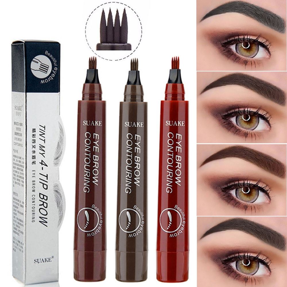 ☁best Selling Eyebrow Pencils Brow Decorations Four Forked Eyebrow Pencil One Word Eyebrow 