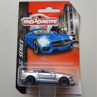 Majorette Ford Mustang Metallic Series สีบอรน์เงินคาดดำ