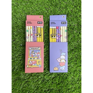 [BT21] พร้อมส่ง ดินสอไม้ 2B สมุดโน๊ตจดคำศัพท์