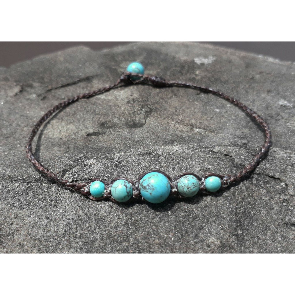 ข้อเท้าTurquoise anklets,stone anklets for Men and Women