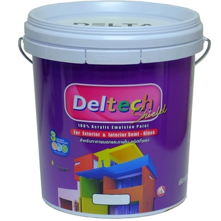 สีน้ำอะครีลิค 100% สีกึ่งเงา เข้มสวยสะดุดตา DELTECH ใช้ได้ทั้งภายนอกและภายใน ขนาด 9.46 ลิตร