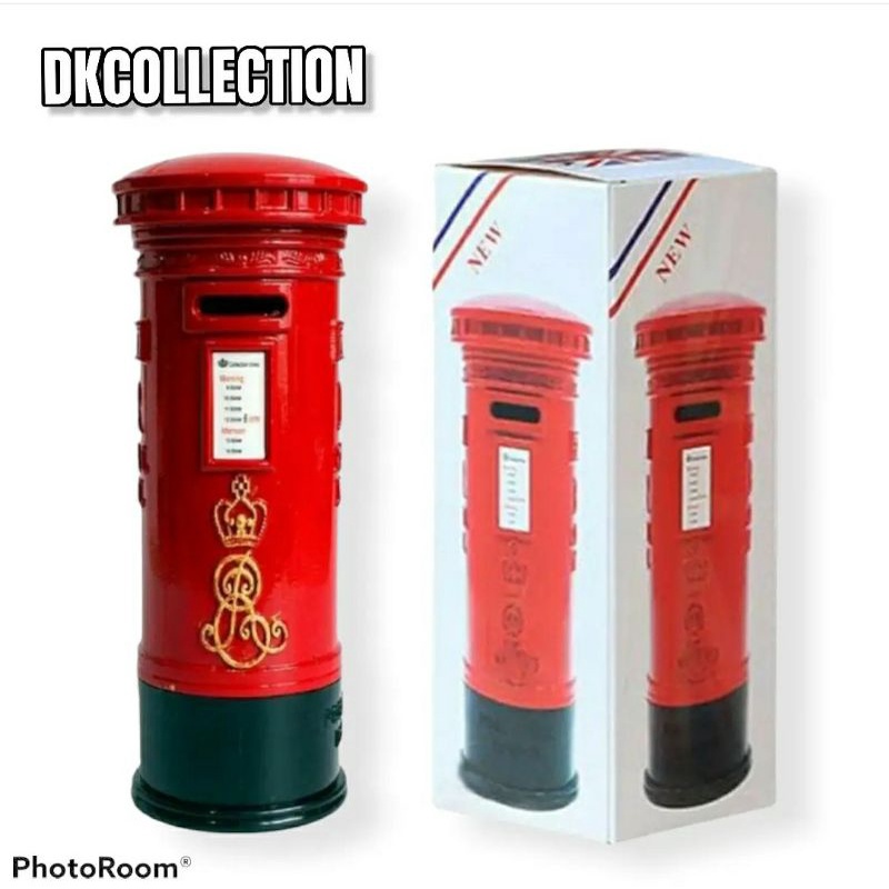MINIATURE MAILBOX LONDON 18 ซม.MINIATURE BRITISH MAILBOX ENGLAND SOUVENIR MINIATURE POST MAIL ขนาดเล
