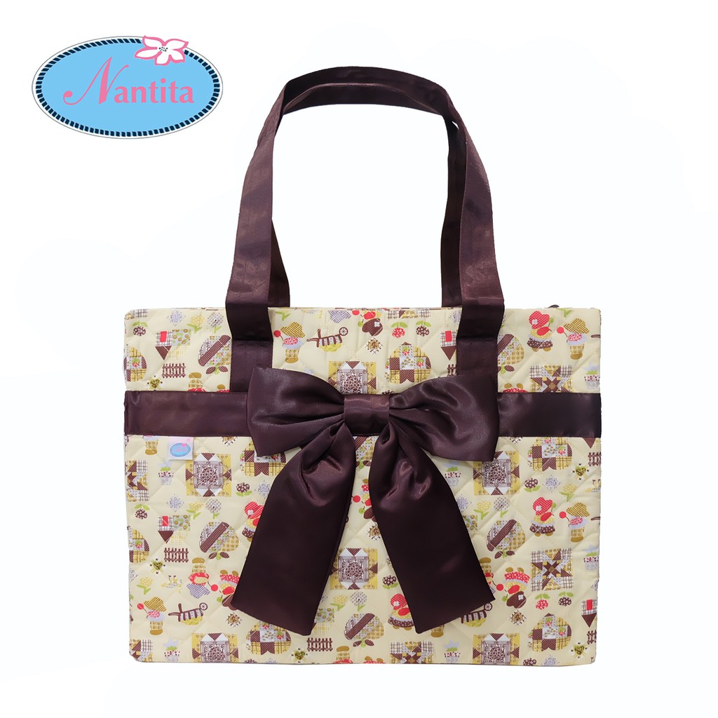 Nantita กระเป๋าผ้าทรงสี่เหลี่ยมขนาดกลาง BC001/M - รูปที่ 4