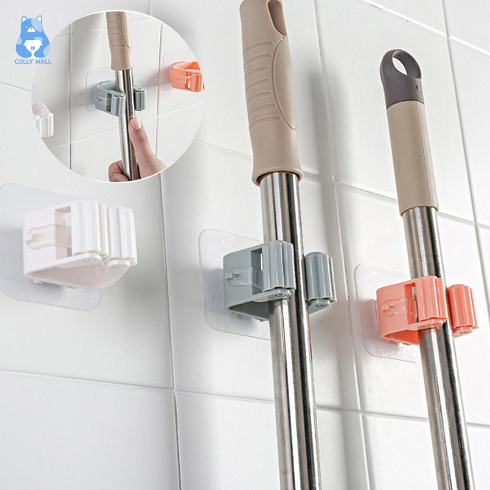 ที่แขวน ที่แขวนติดผนัง ที่แขวนไม้กวาด ติดผน ที่แขวนไม้กวาด ติดผนัง ที่แขวนไม้ถูพื้น รุ่นไม่ต้องเจาะ