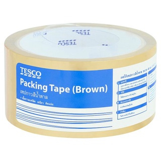 💥โปรสุดพิเศษ!!!💥 เทสโก้ เทปกาวสีน้ำตาล ขนาด 48มม. x 40.5ม. 1 ม้วน Tesco 48mm x 40.5m Brown Packing Tape 1 Roll