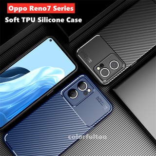 เคสโทรศัพท์คาร์บอนไฟเบอร์ แบบนิ่ม กันกระแทก สําหรับ Oppo Reno 7 Pro SE 5G Reno7 7Pro 6Z 7Z Reno7 Z