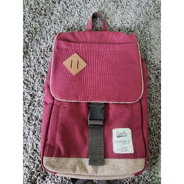 กระเป๋าเป้ Anello สะพายหลังสีแดง