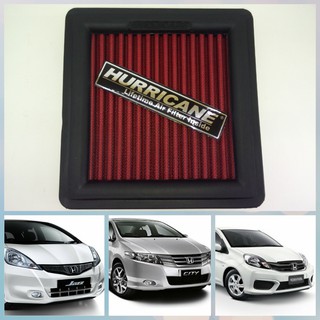 กรองอากาศผ้า(HURRICANE) JAZZ GE 08-13,CITY 08-13,BRIO,BRIO AMAZE,MOBILIO,FREED(ใส่ไฮบริดไม่ได้)