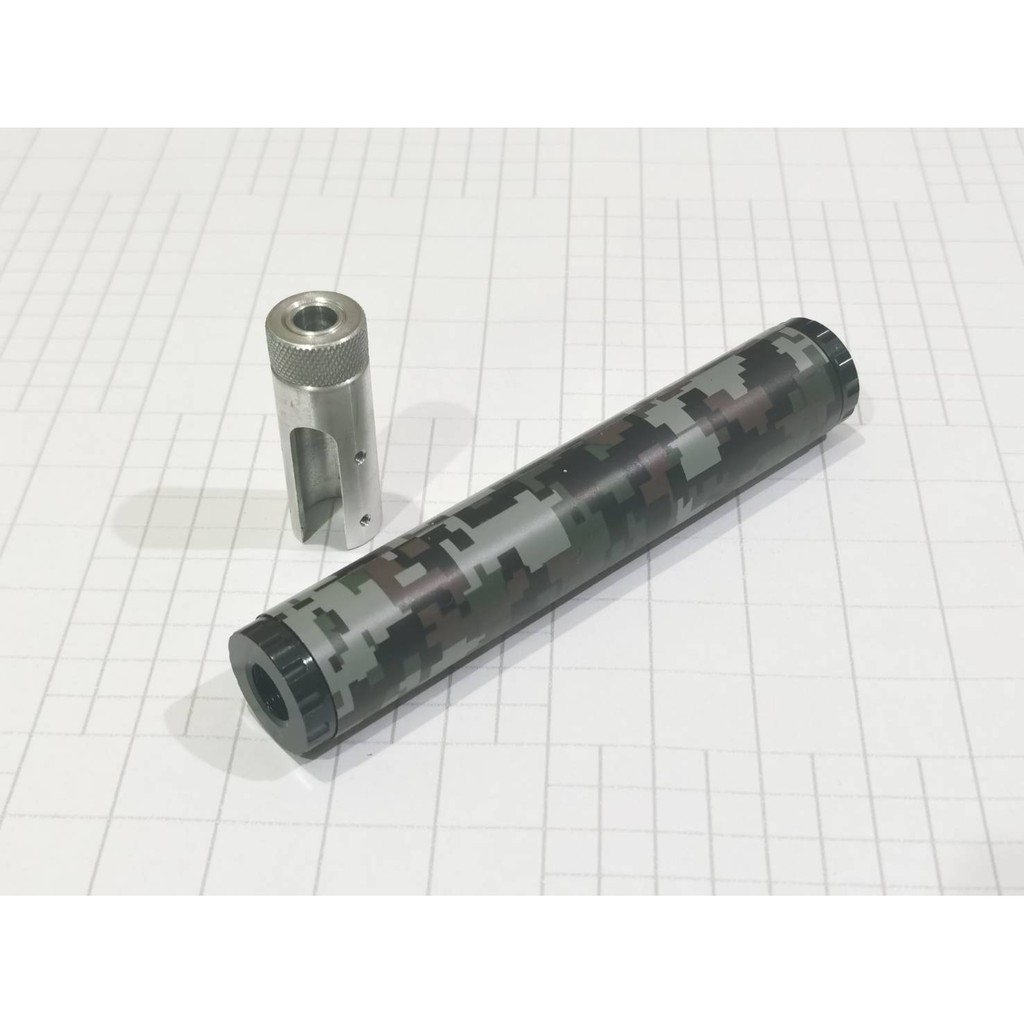 อแดปเตอร์ต่อปลาย CZ 452/455/457 ลำเดิม ขนาด 16 มม + เก็บเสียงอลู CZ 1/2-20 ขนาด 6 นิ้ว  (ลายพรางทหาร