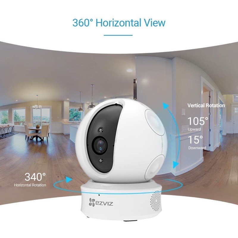 Ezviz (1080p) กล้องวงจรปิด รุ่น C6CN Mini 360 Wi-Fi W/Lan Pan-Tilt IP ...