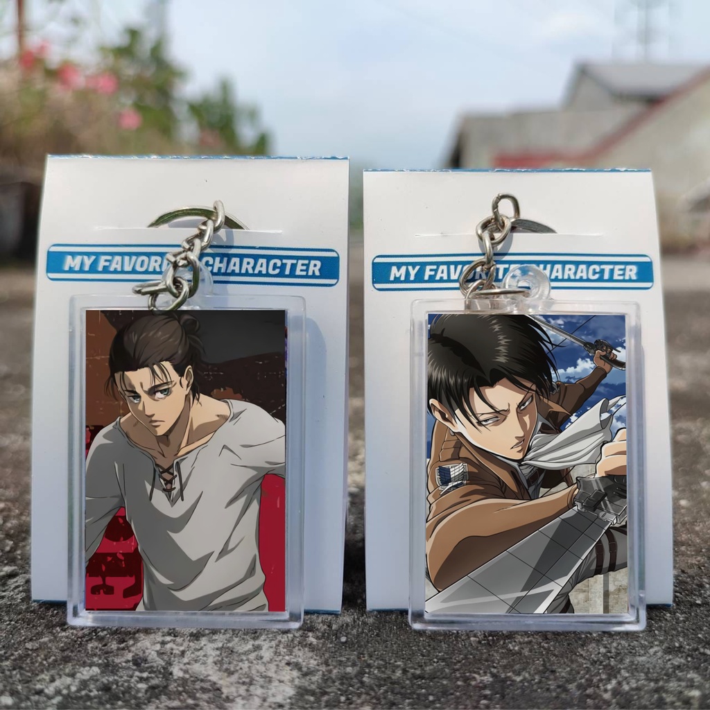 GANTUNGAN พวงกุญแจอนิเมะ Attack on Titan - พวงกุญแจอนิเมะ Shingeki no Kyojin - พวงกุญแจ - Eren - Mikasa - Levi - Armin - Erwin