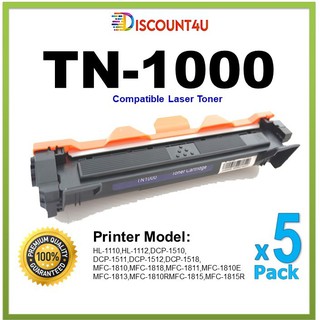 *Pack5** .. TONER TN-1000 Discount4U เพราะเราลดให้คุณถูกกว่าใคร ฟรี…!!! ค่าจัดส่ง