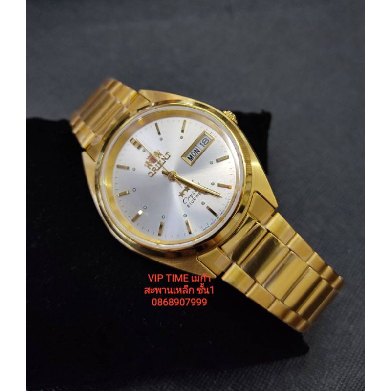 นาฬิกาผู้ชาย เรือนทอง Orient Three Star Automatic รุ่น AB00002W
