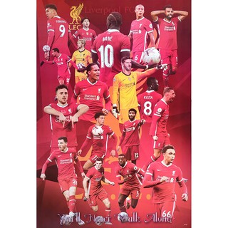 โปสเตอร์ นักฟุตบอล ลิเวอร์พูล LIVERPOOL FC POSTER 24”X35” นิ้ว Football