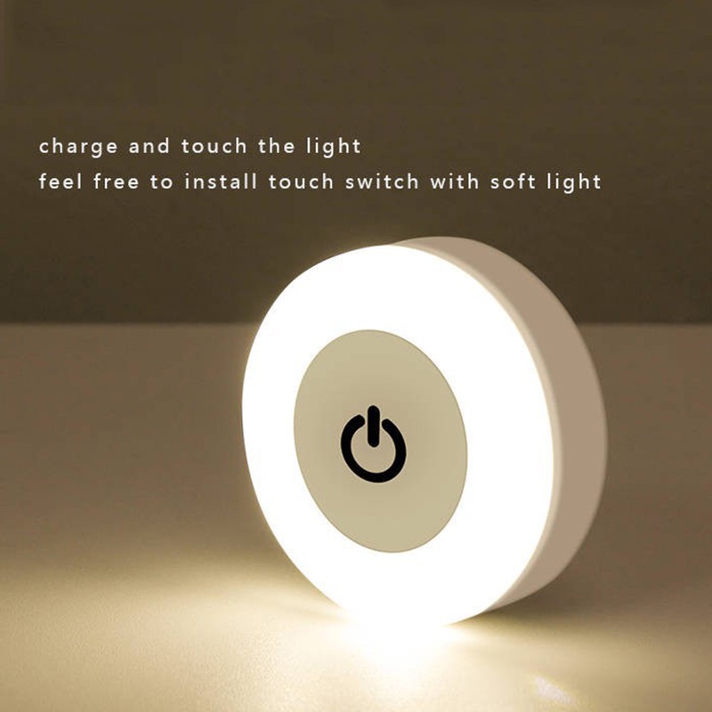 โคมไฟ Led เซนเซอร์แบบสัมผัส / ไฟกลางคืน / ไฟข้างเตียงไร้สายสีขาวสีเหลือง / สามารถปรับได้