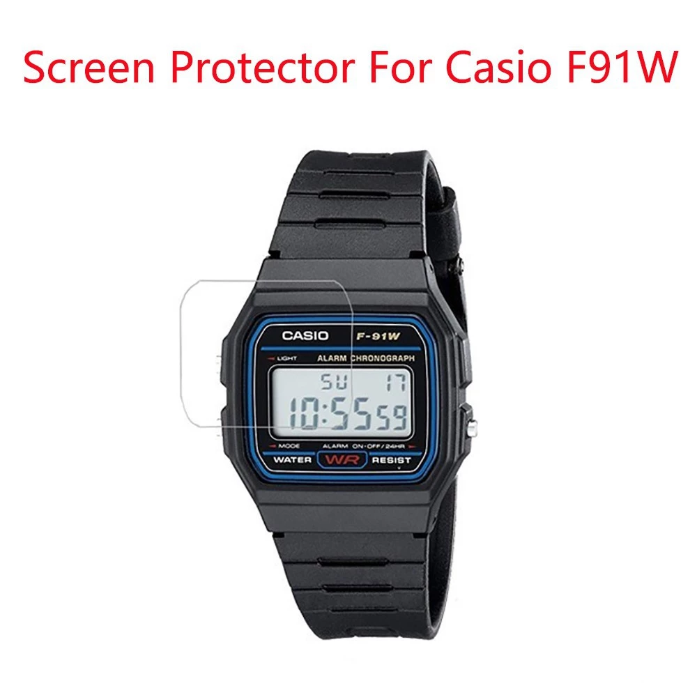 ป้องกันหน้าจอสําหรับ Casio F-91W F91W ฟิล์มการ์ดความละเอียดสูง Anti-shock นาฬิกาอุปกรณ์เสริม Nano PET ระเบิด