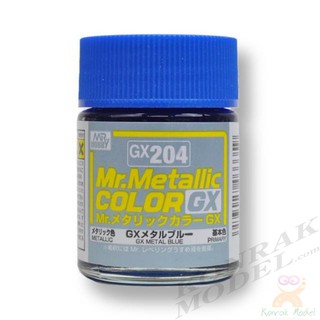 สีสูตรทินเนอร์ Mr.hobby Mr.Metallic Color GX204 METAL BLUE 18ML