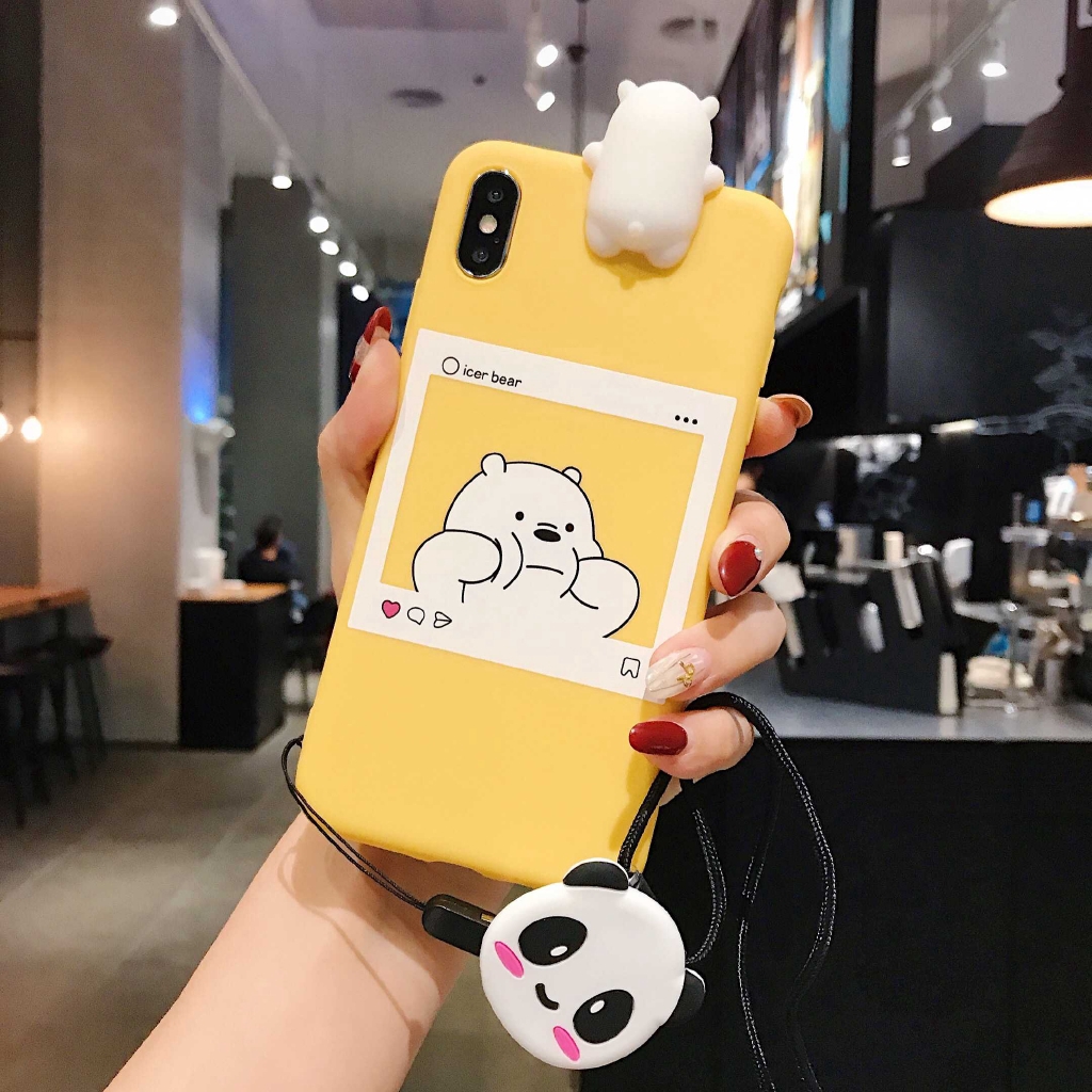 Case iPhone 11 Pro 7 8 Plus XR XS MAX Apple Casing Bare Bears Cartoon ...