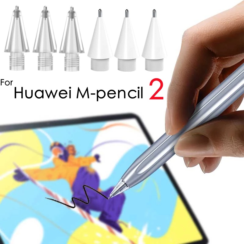 หัวปากกาสไตลัส อัลลอย ชุบนิกเกิล อุปกรณ์เสริม สําหรับ Huawei M-Pencil 2nd 1 ชิ้น
