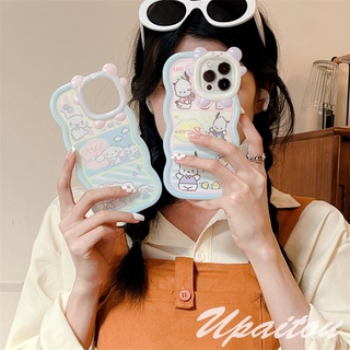 Upaitou Case🌞Compatible For iPhone 14 13 12 11 Pro Max X XR Xs Max 8 7 6 6s Plus SE 2020 เคสโทรศัพท์มือถือแบบนิ่ม ใส กันรอยเลนส์กล้อง ลายการ์ตูนลูกสุนัขพาราไดซ์ สําหรับ