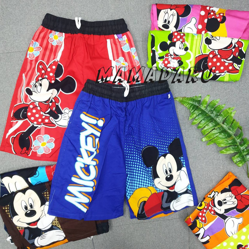 กางเกงเจเจ JJ ขาสามส่วน เด็ก ลายมิกกี้&มินนี่ กางเกงขาสั้น เด็กกลาง ลิขสิทธิ์แท้🔥