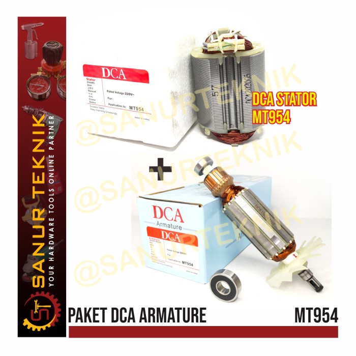 (PACKAGE) DCA Armature Armature + Stator MAKTEC MT954 / MT 954 MT-954