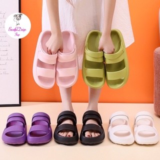 (พร้อมส่ง) รองเท้าแตะ EVA พื้นหนานุ่มเบาสบายเท้า กันลื่นใส่ได้ทั้งแบบสวมและแบบรัดส้น ไซส์ 36-45