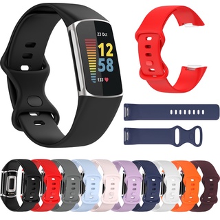 S/L Size Silicoene Strap For Fitbit Charge 5 WatchBand Replacement Bracelet Accessories