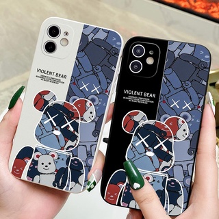 เคสโทรศัพท์มือถือ กันกระแทก ขอบตรง ลาย KAWS-1 สําหรับ iPhone 14 13 12 Mini 11 Pro MAX XR X XS MAX 8 7 6 Plus SE3 SE2