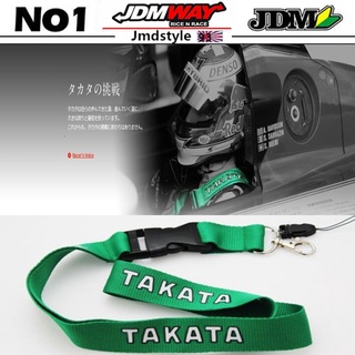 Jdm Style สายคล้องโทรศัพท์มือถือ TAKATA พวงกุญแจรถแข่ง ที่ใส่บัตรประจําตัว สายคล้องคอโทรศัพท์มือถือ พร้อมปลดเร็ว