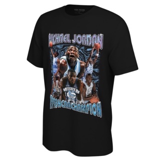 เสื้อยืดผ้าฝ้ายพิมพ์ลายแฟชั่นเสื้อยืด ลายบาสเก็ตบอล Nba GRAPHIC NCAA NORTH CAROLINA MICHAEL JORDAN