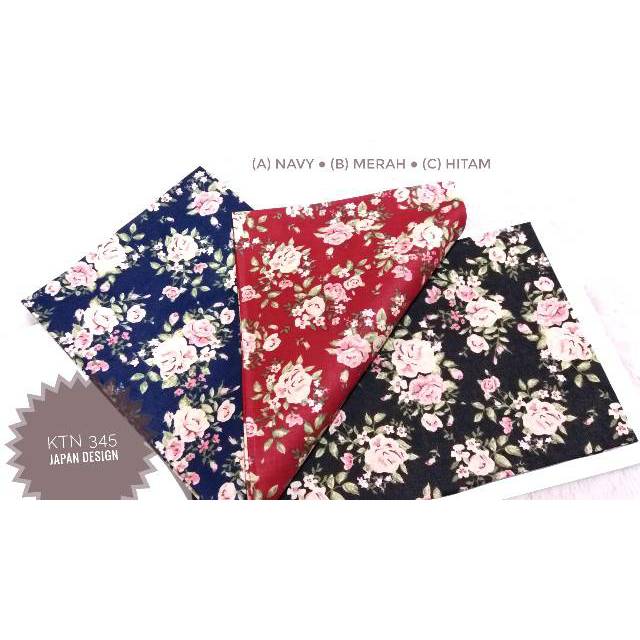 KATUN [KTN 345] ผ้าคอตตอนดีไซน์ญี่ปุ่น - กว้าง 1.50 - ราคาต่อ 0.5m