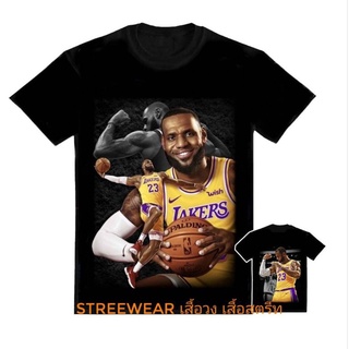 เสื้อยืด lebron james la lakers basketball