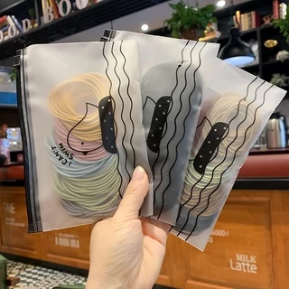 🔥(A-043) มี8รุ่น!!แพ็ค 100 เส้น ยางรัดผมสไตล์เกาหลีสำหรับผู้หญิง ยางมัดผม พร้อมซองใส่.