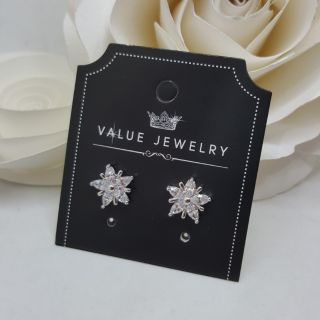 ER6021 Value Jewelry ต่างหูแฟชั่นประดับเพชร CZ