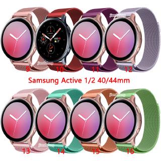 สายนาฬิกาข้อมือ สเตนเลส แถบแม่เหล็ก สําหรับ Samsung Galaxy Watch Active 1/2 40 / 44 มม.