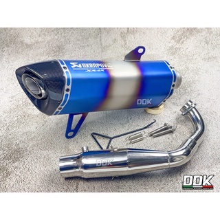 ท่อแต่ง Xmax300 (ปี17-23) ปลายท่อตรงรุ่น คอบอมใหญ่ Akrapovic 18 นิ้ว เลสสีรุ้ง ปากคาร์บอนเคฟล่าแท้ ปากเฉียง โลโก้เลเซอร์