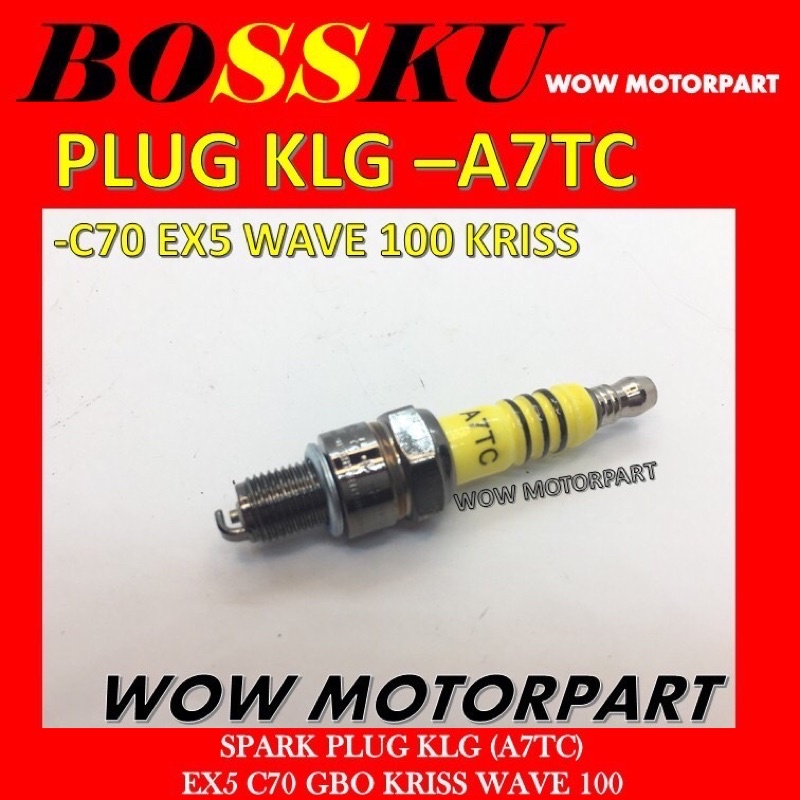 EX5 C70 GBO KRISS WAVE100 PLUG ( A7TC ) // A7TC SPARK PLUG สําหรับ HONDA EX5 C70 GBO KRISS WAVE100